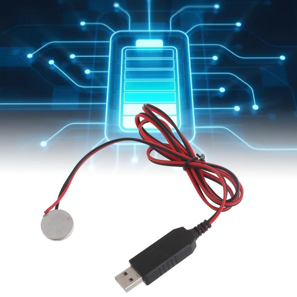 6.56ft USB 5V2A Input Charging Cable Cord for CR2032 3V Output Batteries Powered Devices Universal Charger Wire Line