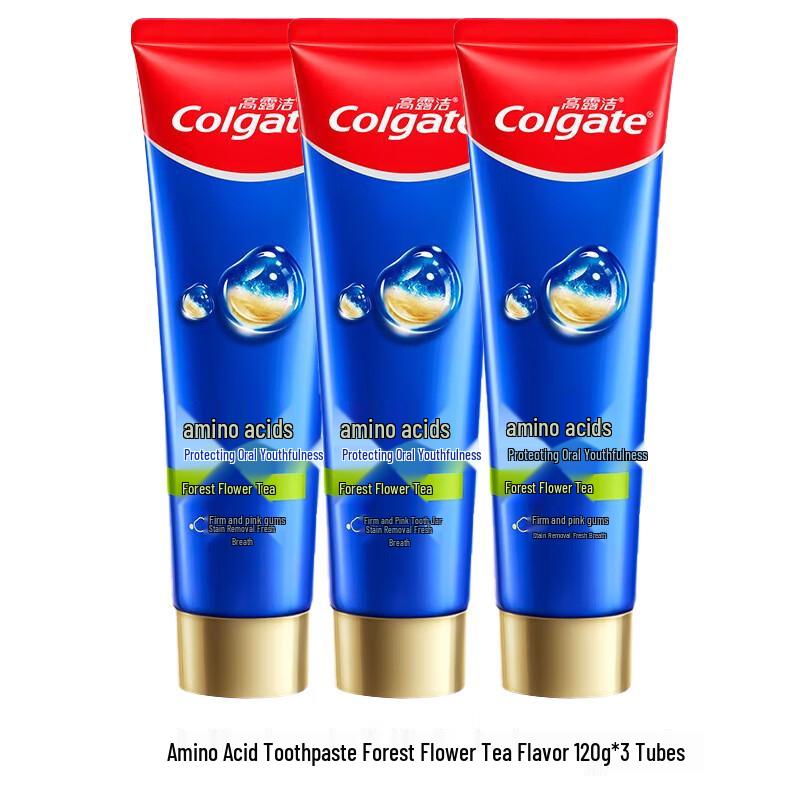 Colgate Amino Acid Fluoride Toothpaste for Gum Care, Forest Floral Tea (3x120g)