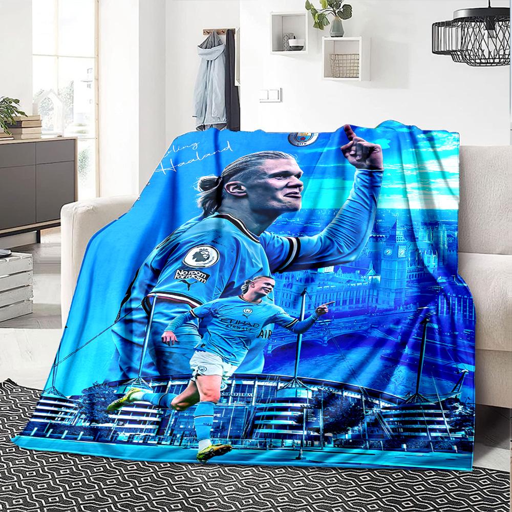 1pc Haaland11 Blanket, Gift, for Men and Women, Soft Blanket, Good for Sofa Bed Couch Travel, Lightweight Flannel Blanket