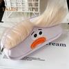 Funny Fried Hair Pencil Case DIY Long Hair Doll Pencil Case Box Large Capacity Zipper Organizer Storage Bag Stationery Organizer