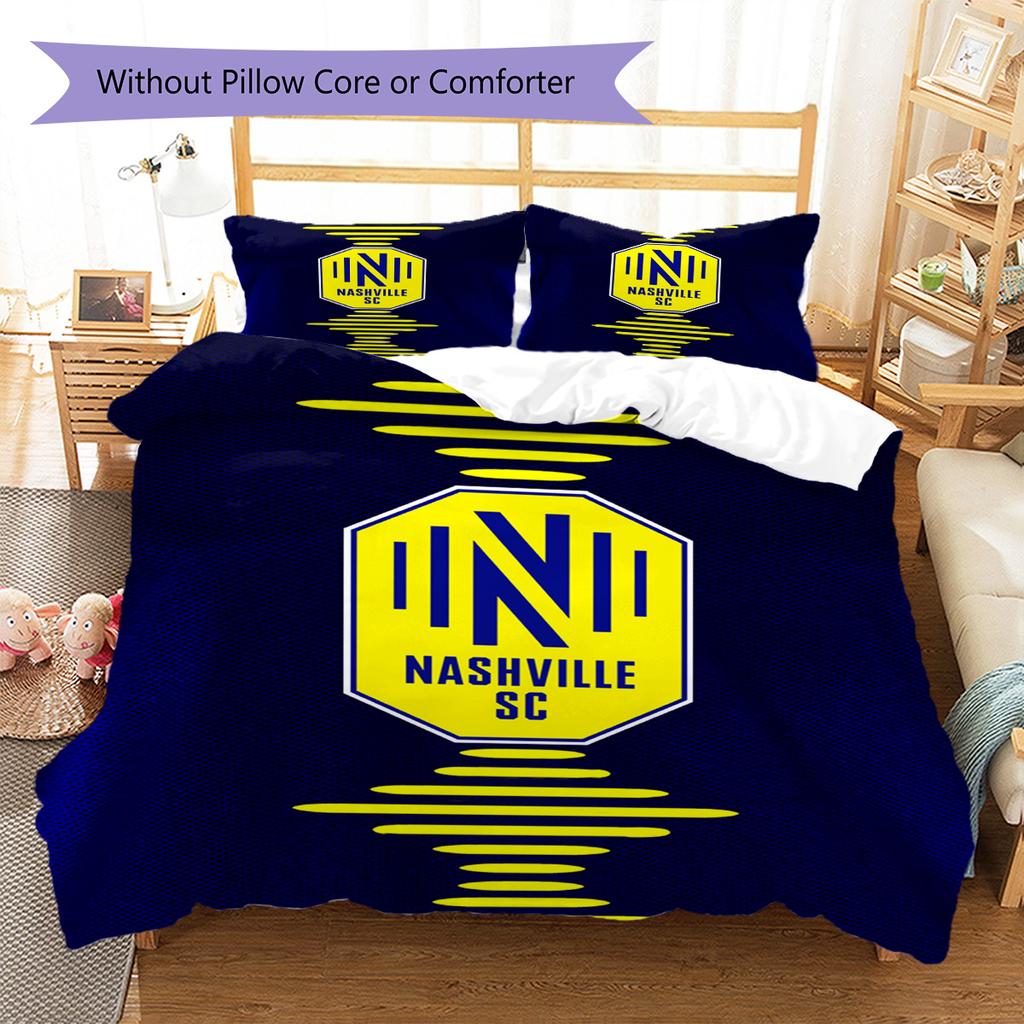 Nashville SC Pattern Bedding Set Quilt Cover Pillowcase Home Decor Gift (1 * duvet cover + 2 * pillowcase, without core)