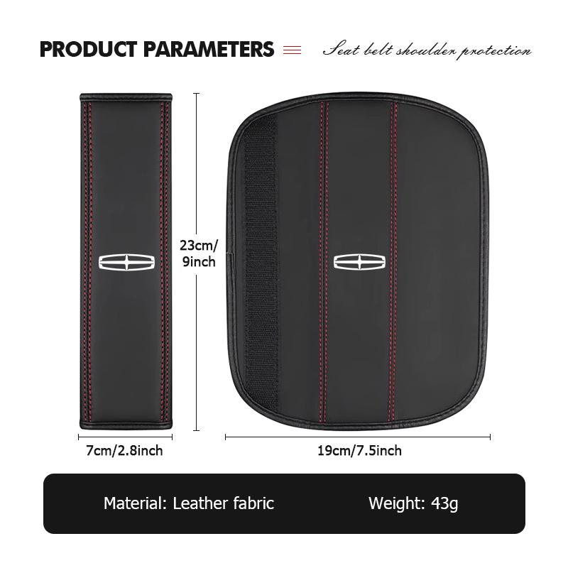 Car Seat Belt Shoulder Protection Pad Safety Belts Anti-slip Mat Auto Accessories For Lincoln MKZ MKX MKC MKT MKS Navigator