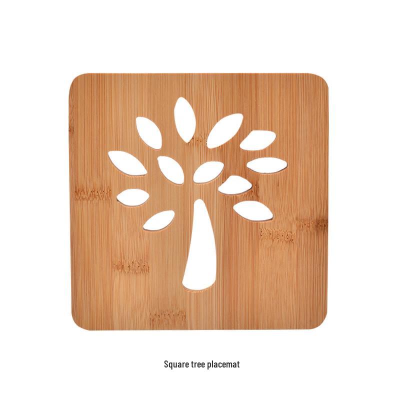 

RuHan Creative Bamboo Square Tree Placemat Set