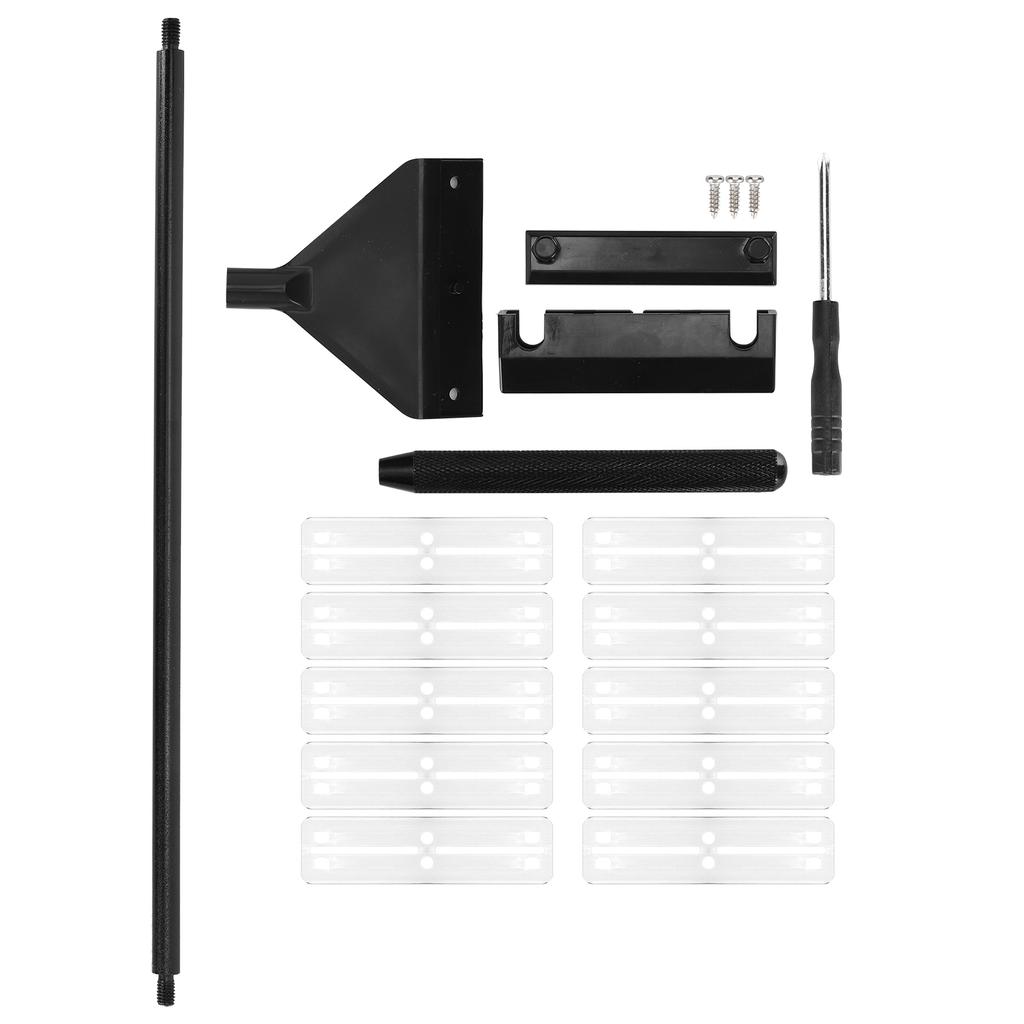 Aquarium Algae Scraper Aluminum Alloy Glass Fish Tank Algae Cleaner with Detachable Pole40cm with 10 Blades