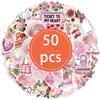 50PCS Aesthetic Girls Stickers Pack Kawai Pink Waterproof Cute Stickers for Water Bottle Laptop DecorScrapbook Fashion Decals