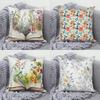 Home Decor Floral Book & Wildflower Printed Pillow Covers Pattern Cushion Cover Suitable for Sofa Bedroom Car Pillow Cover