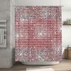 Decorative Shower Curtain Fabric Waterproof Bath Mat Modern Home Decor 3D Print for Bathroom Decoration Pink/Orange/Blue
