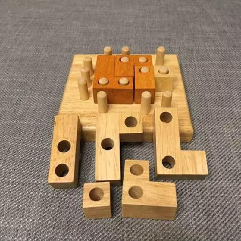 Geometric Shape Cognitive Puzzle Game Wooden Logic IQ Intellectual Development Toys Brain Teaser Gifts For Kids Teens