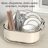 3Pcs/Set Kitchen Strainer Colander Bowl Stackable Drain Basket Food Strainers Multi-Layer Vegetable Washing Basket for Fruit Spaghetti