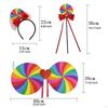 Child Costume Mesh Outfits Breathable Colorful Ballet Skirt Set for Pretend Play