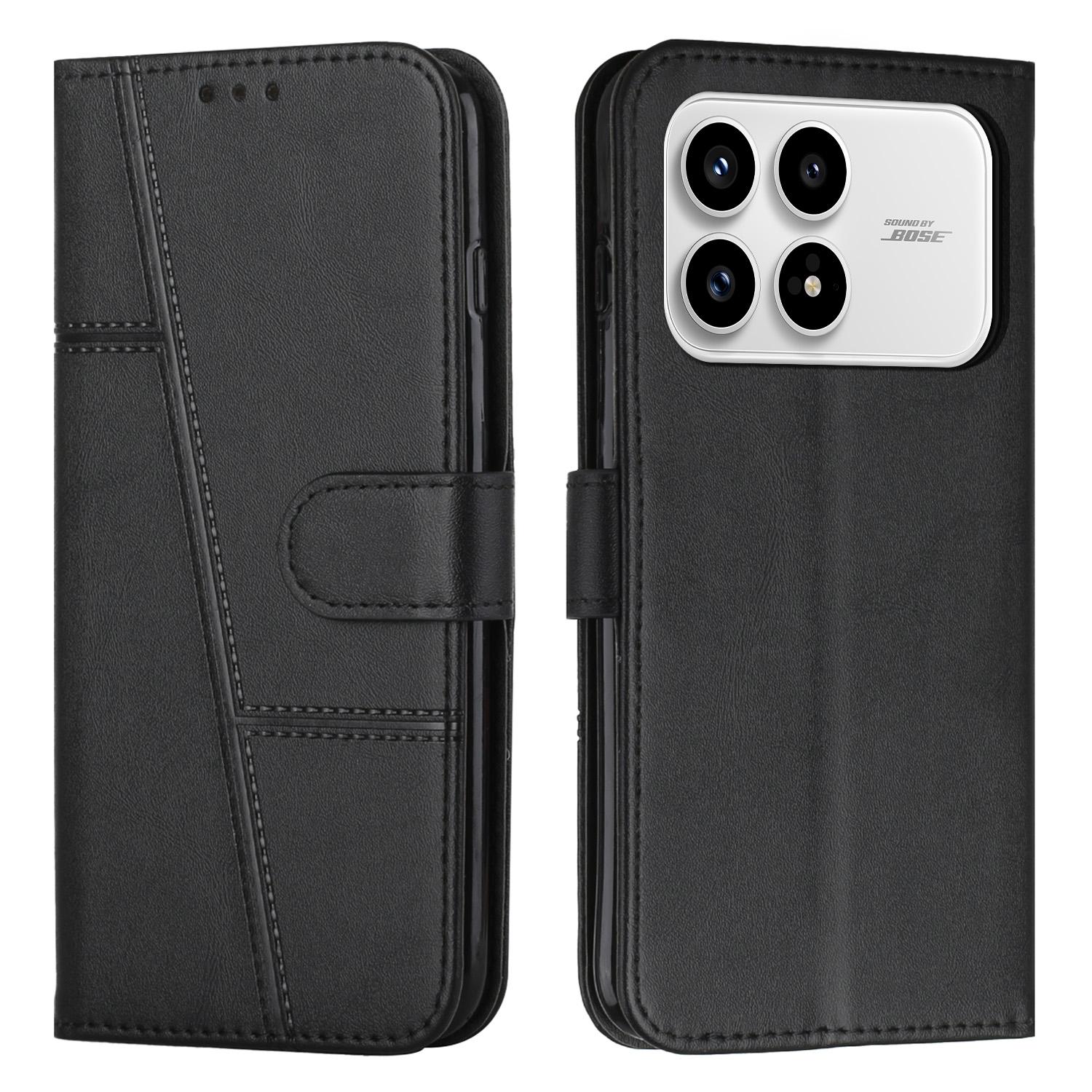 

Шкіряний Чохол-Книжка для Xiaomi Poco F8 Pro зі Підставкою та Ремінцем