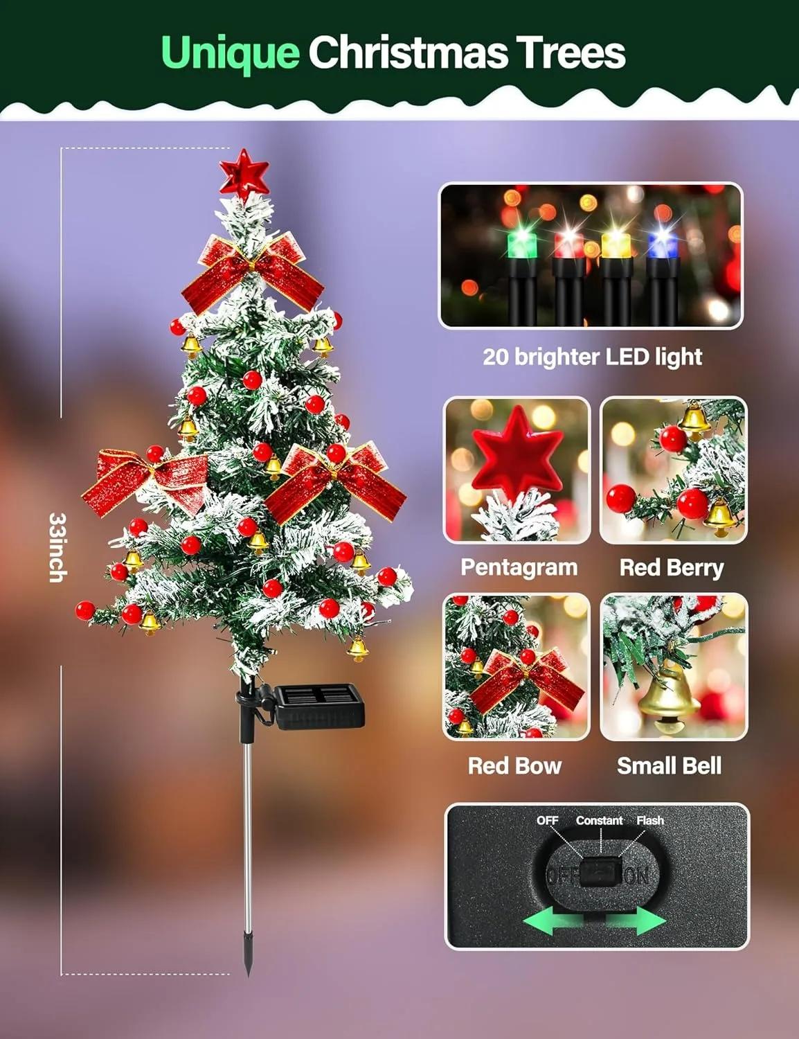 

Christmas Tree Light Solar Powered Cedar Waterproof Outdoor Light Garden Lawn Christmas New Year s Garland Festival Party