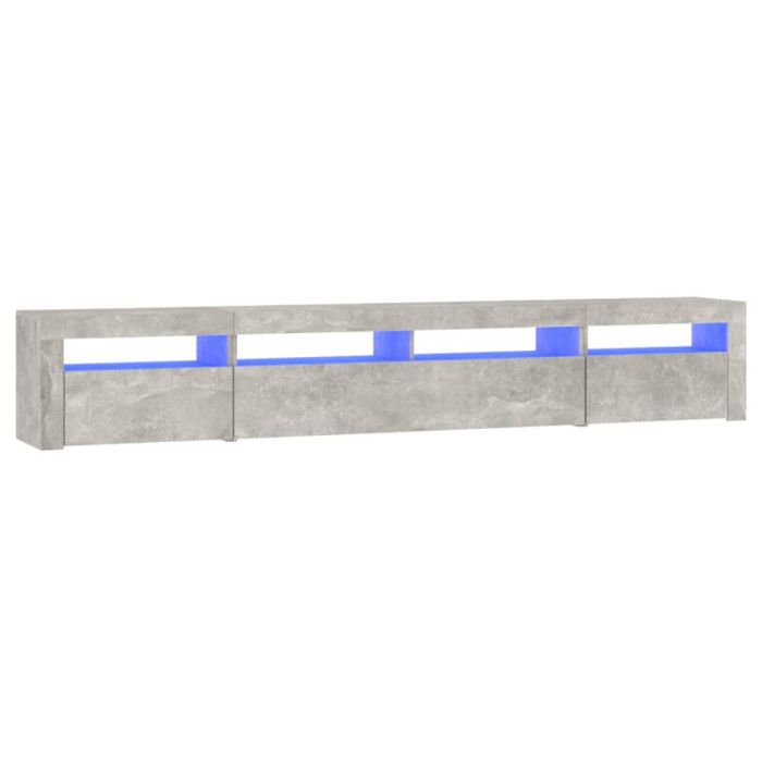 VidaXL Meuble TV avec Lumières LED Centre de Divertissement Rangement Meuble Média Meuble de Salon Salle de Séjour Maison 3152725