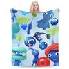 Little Pikmin Flannel Blanket Winter  Soft Warm Throw Blanket for Kids Living Room Funny Bedspread Sofa Bed Cover