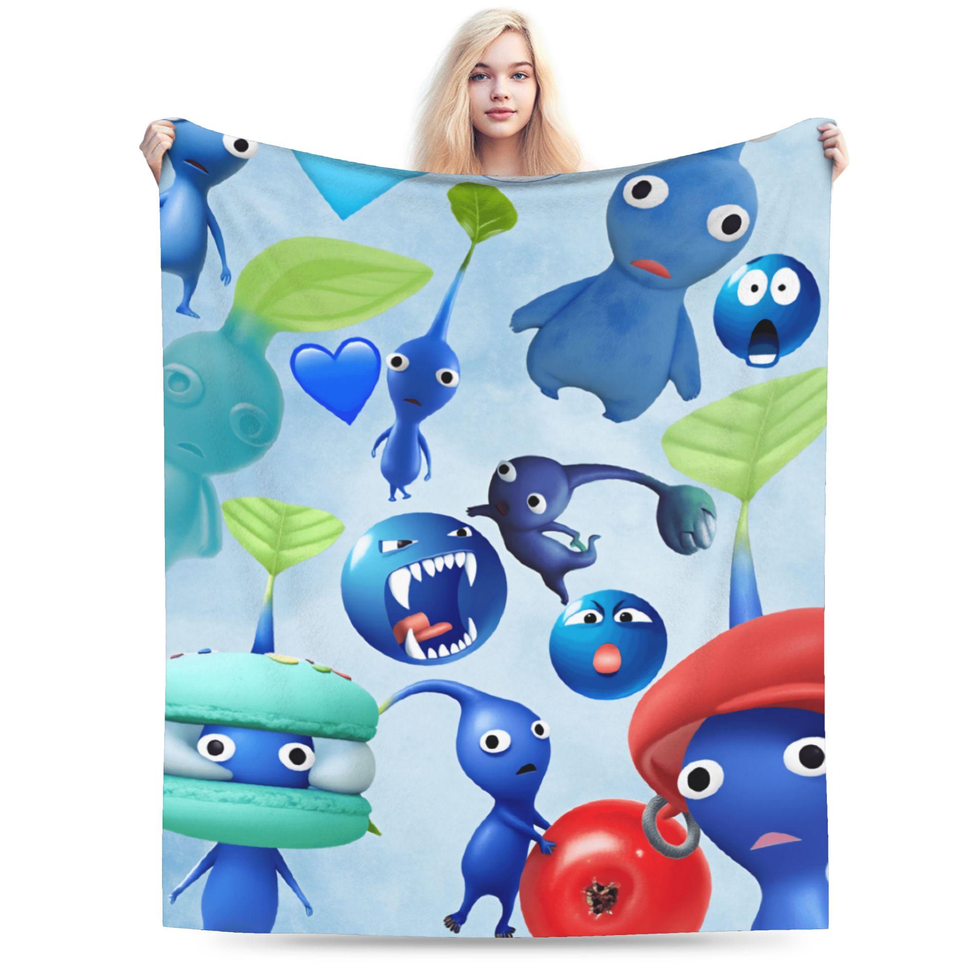 Little Pikmin Soft Warm Blanket  Girls Boys Plush Throw Blanket Fashion Home Decor Flannel Bedspread Sofa Bed Cover 30x40in