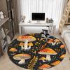 1pc Mushroom Pattern Chair Carpet for Office, Non Slip, Soft and Durable Office Rug