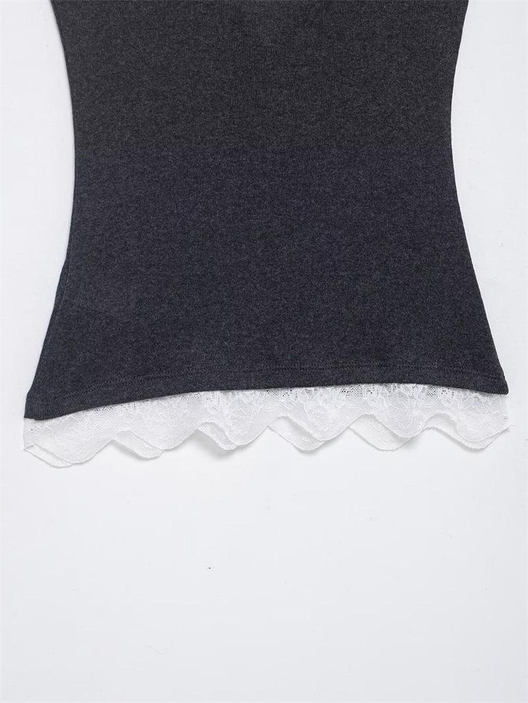 European American Style 2025 Fashion Lace Camisole Top for Women