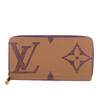 M69353 Zip Around Monogram Giant Leather Zippy Wallet Purse Brown Leather Unisex Used