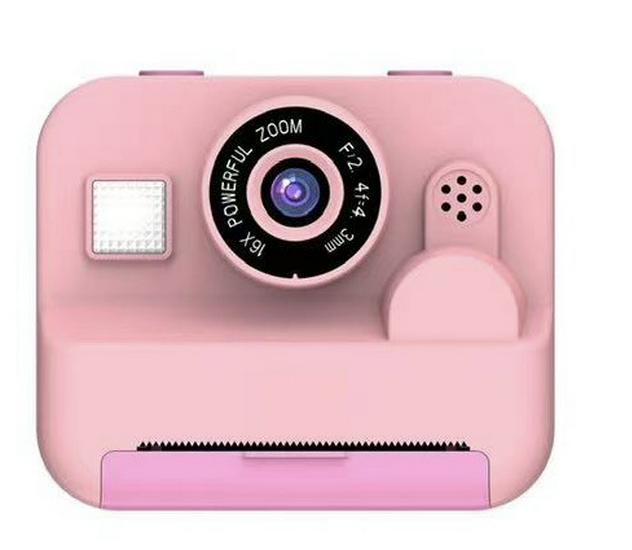 Kids' Instant Camera with Dual Front & Rear Lenses, Multiple Filters, Built-in Games, Flash, and Long-lasting Battery.