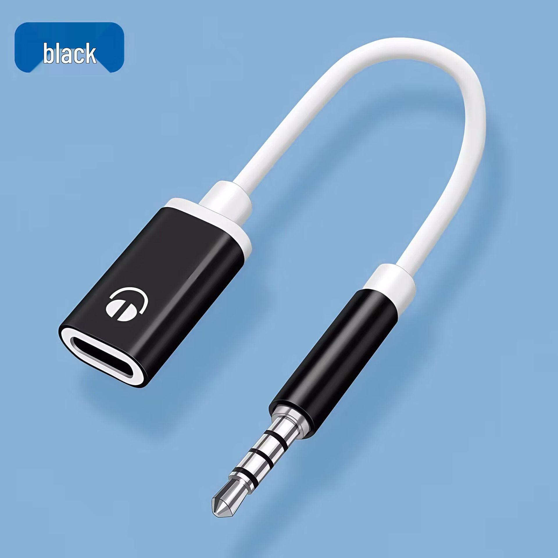 

3.5mm Male to USB-C Female Flat to Round Headphone Adapter (No Chip)