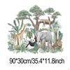 Wall Stickers Animal Decals PVC Removable DIY Tropical Rainforest Cartoon Mural Art Decor