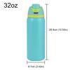 24/32oz Straw Insulated Tumbler with Handle Vacuum Insulated Cup 304 Stainless Steel Vacuum Thermal Insulated Mug for Women Men