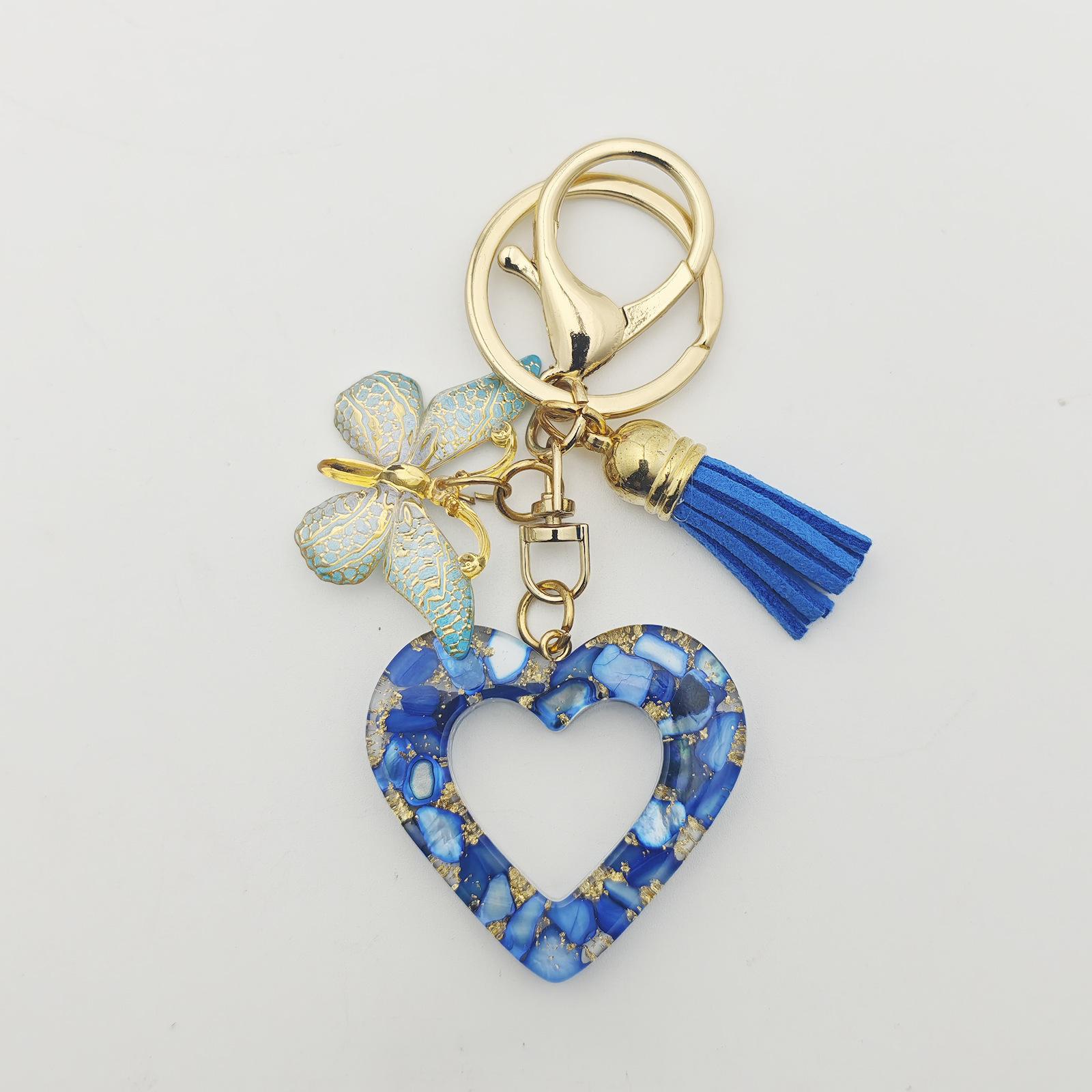 Heart-shaped Hollow-out Love Keychain One Size