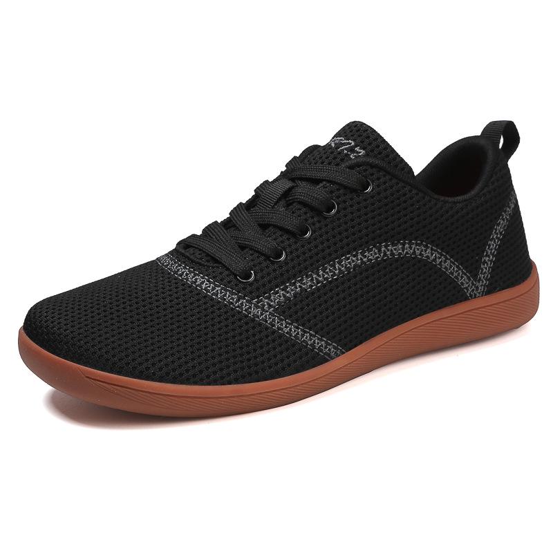 Unisex Wide-Toe Barefoot Shoes with Fly-Knit Upper and Soft Sole for Casual Walks