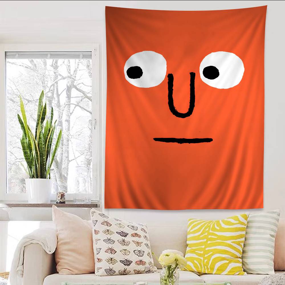 JJean Art Jullien Anime Tapestry Hippie Flower Wall Carpets Dorm Decor Wall Hanging Home Decor
