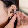 Transparent Butterfly Earrings Exquisite Wings Ear Clip Flash Rhinestone Ear-Clip  Masquerade