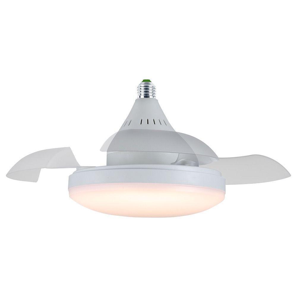 **Silent Ceiling Fan & Light: Invisible E27 Mount for Bedroom, Dining & Living Room**