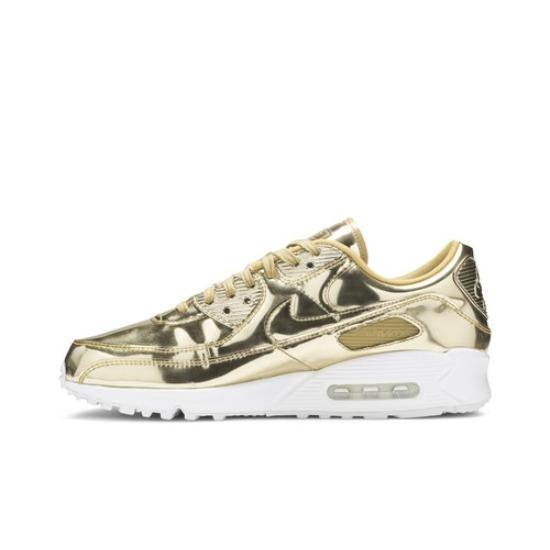 

Nike Air Max 90 Metallic Pack - Gold CQ6639-700 Женская обувь EU 42 золотой металлик