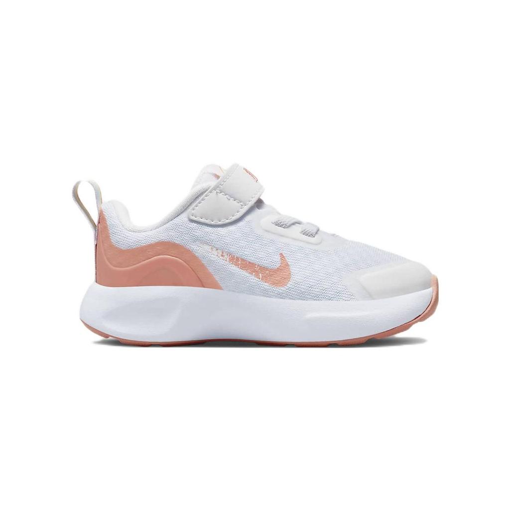 Nike Wearallday Comfortable Non-Slip Shock Absorbing Durable Low-Top Walking Shoes Baby Shoes White Orange DO9379-100