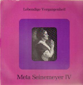 

LP Record META SEINEMEYER Lebendige Vergangenheit Meta Sein LV114 Lebendige Verga Austria Classical Used