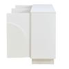 Buffet moderne 160 x 38 x 80 cm - Avec 4 portes - Décoration incurvée - MDF - Blanc