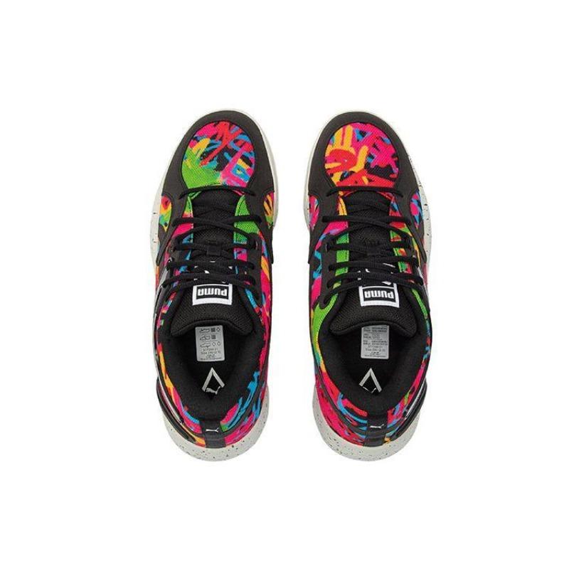 Puma Trc Blaze Court Unisex Cushioned Basketball Shoes Black Red Blue 377296-01