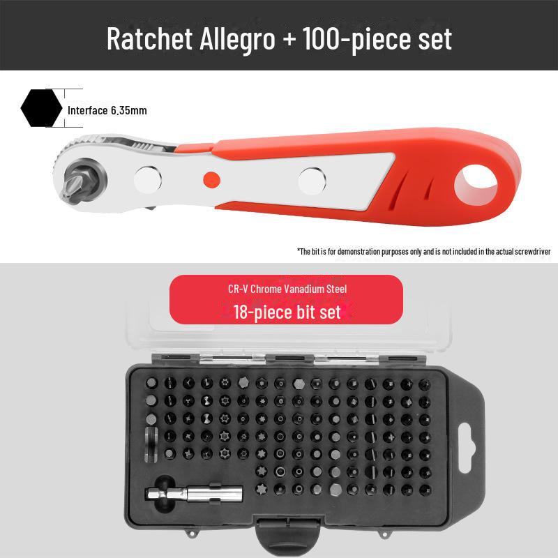 Green Forest Right Angle Ratchet Screwdriver Set with Cross & Flat Heads