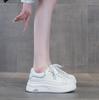 Fashion 6CM Microfiber Leather Boots Spring Summer Women Fashion Chunky Sneaker Vulcanize Autumn Motorcycle Platform Wedge Flats Shoes