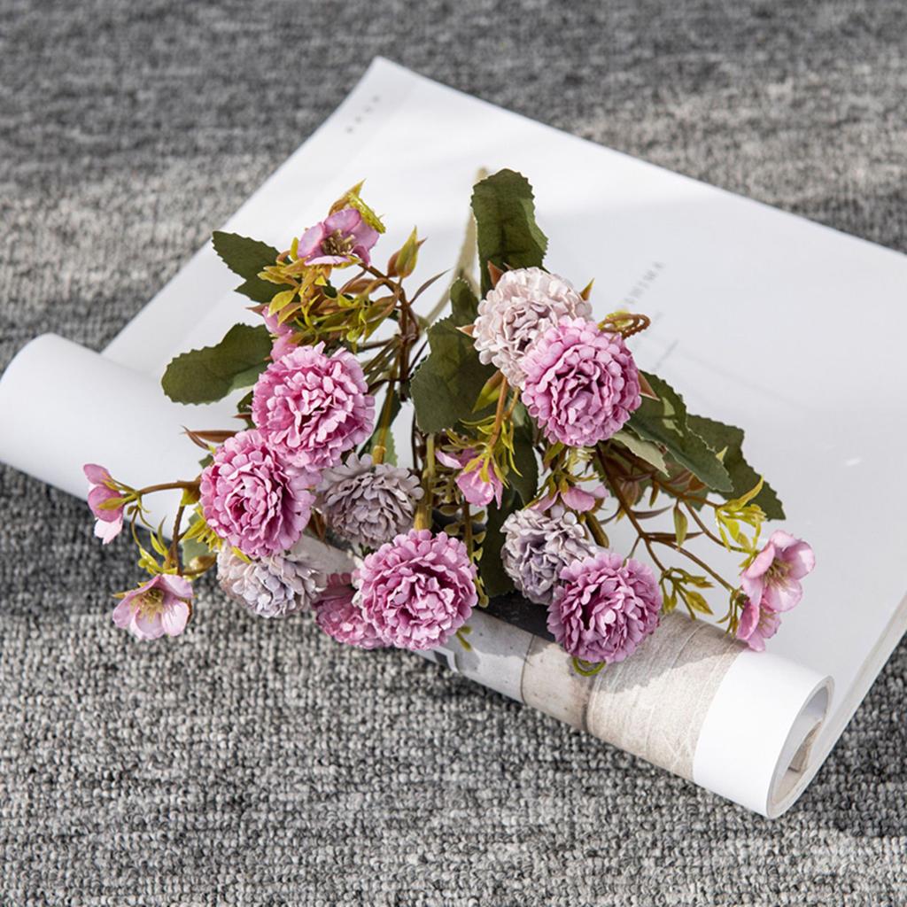1/ 3 Pieces Flower Head 3Cm Artificial Hydrangea Bouquet Wedding Home Decoration Accessories Diy Box Holding Flowers Arrangement