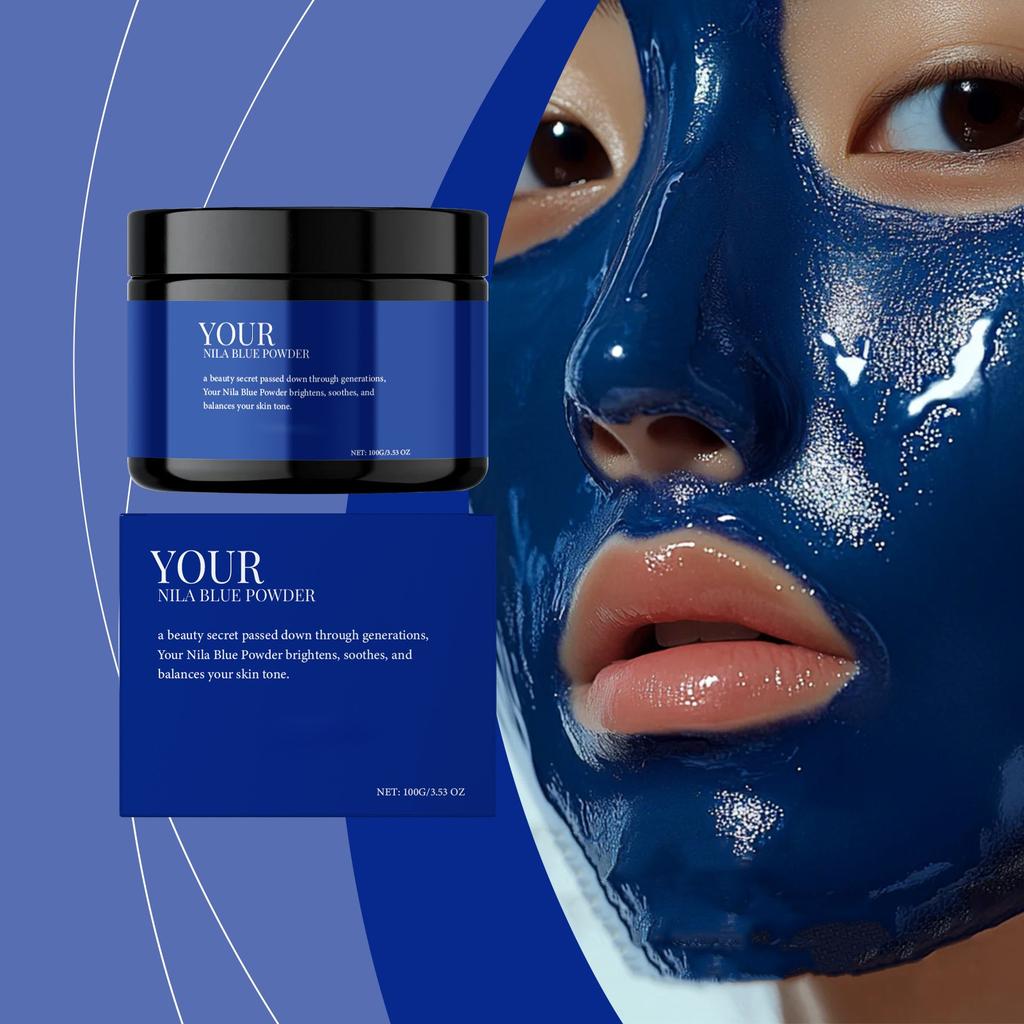 Nila Blue Powder Facial Mask Powder Moisturizing And Softening The Skin 100g