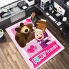 Russian animation Masha and the Bear Fairy Tale Cartoon Carpet Soft Home Living Room Bedroom Door Mat Outdoor Picnic Ground Mat rug T4