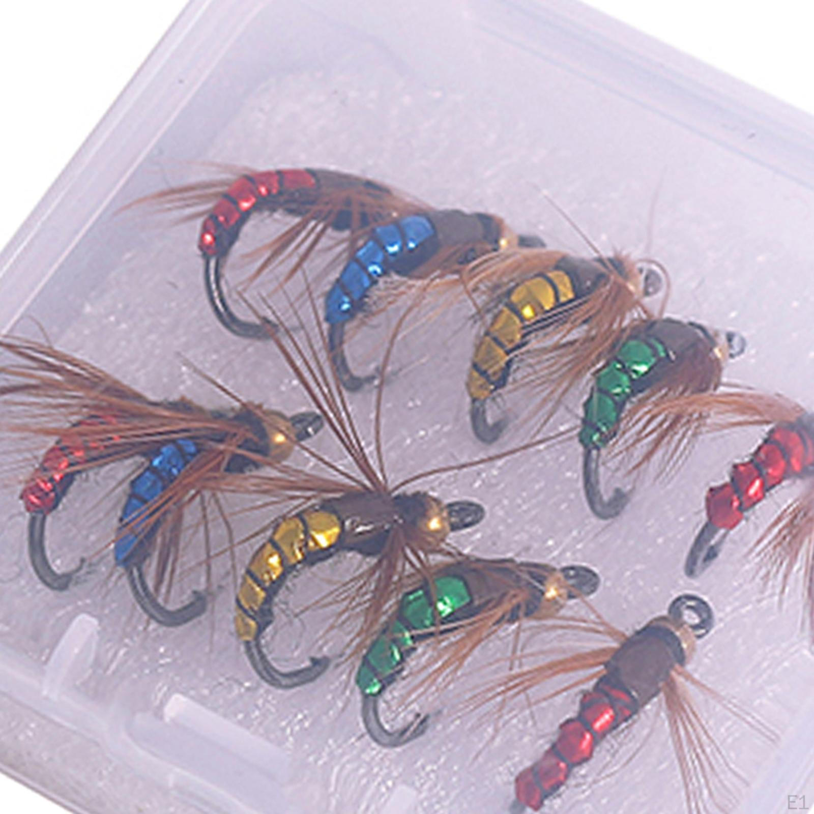 10 шт. приманки для ловли нахлыстом с искусственным набором крючков для Size 10 — фото 3