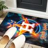 Custom NameHouston basketball Graffiti Carpet, Indoor Rug, Chair Rug, Living Rooms, Doormat Made From Polyester Home Decor Birthday Christmas Gifts
