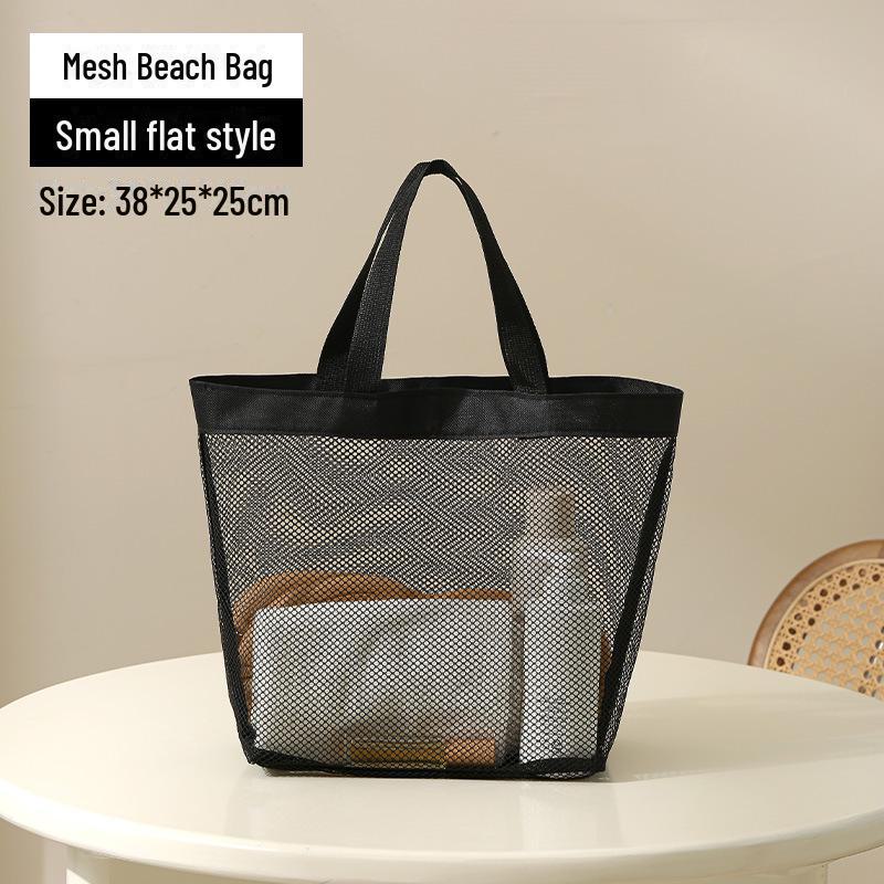 Large Capacity Mesh Beach Bag: Versatile Shoulder and Hand-Held Travel Wash Bag