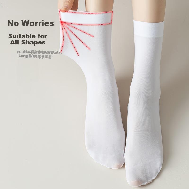 LangSha Women's Socks, Knee-High Stockings, Spring And Summer Socks, Mid-Calf Socks, Slightly Compression Slimming Black Knee-High Socks