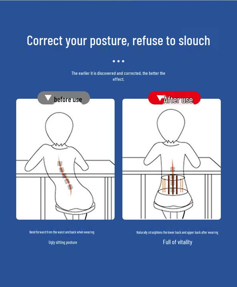 Spine Corrector Back Posture Brace with Spinal Fixation Strap