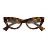 Gucci Temple Logo Design Cat Eye Optical Frame Women's Tortoiseshell
