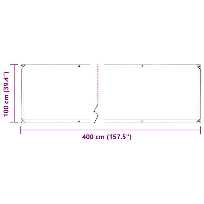 VidaXL Bâche transparente avec œillets 1x4 m polyéthylène, bâche claire 4018541
