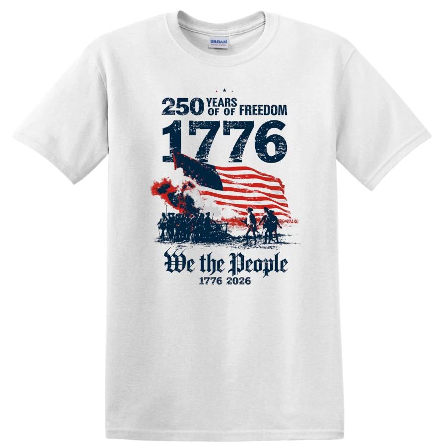 250 Years Of Freedom T Shirt 1776 American Flag We The People Patriot Retro Tee XXXXL