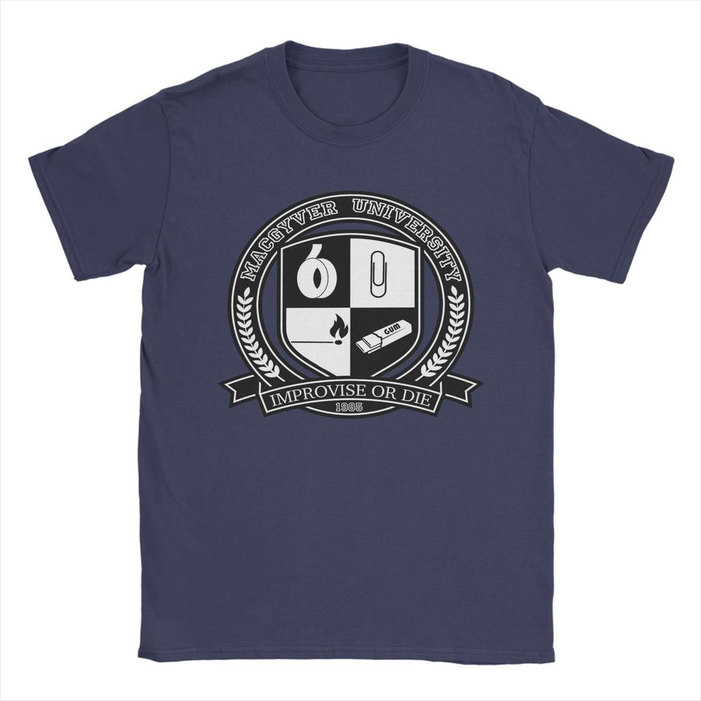 Men's Macgyver University V2 T Shirts Ingenuity Engineering Cotton Clothes Cool Short Sleeve O Neck Tees Plus Size T-Shirts